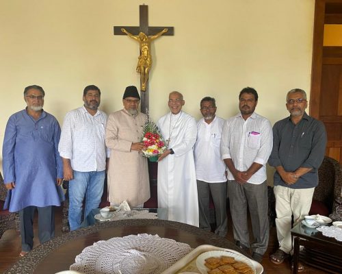 Meeting with Cardinal Archbishop Filipe Neri Ferrao of Goa at Archbishop House